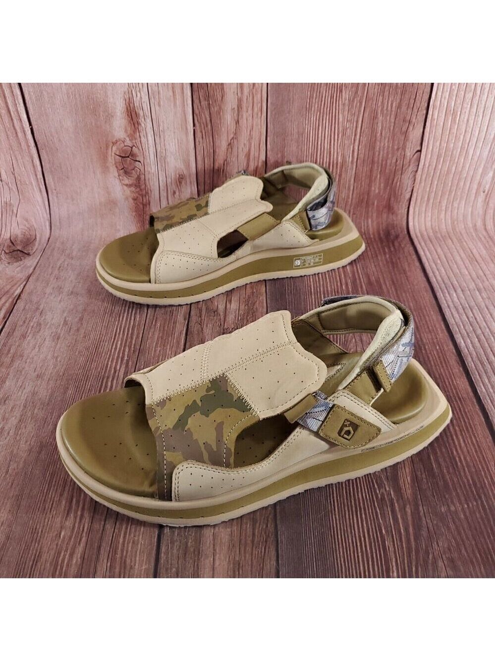 Rare Deckers X Lab Mens Size 12 Ko-Z Ventura Sport Sandals Hook & Loop Comfort